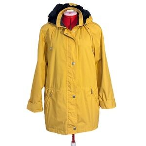 Vintage Fennelli Sport Yellow Hooded Spring Travel Outdoor Jacket Size 13/14